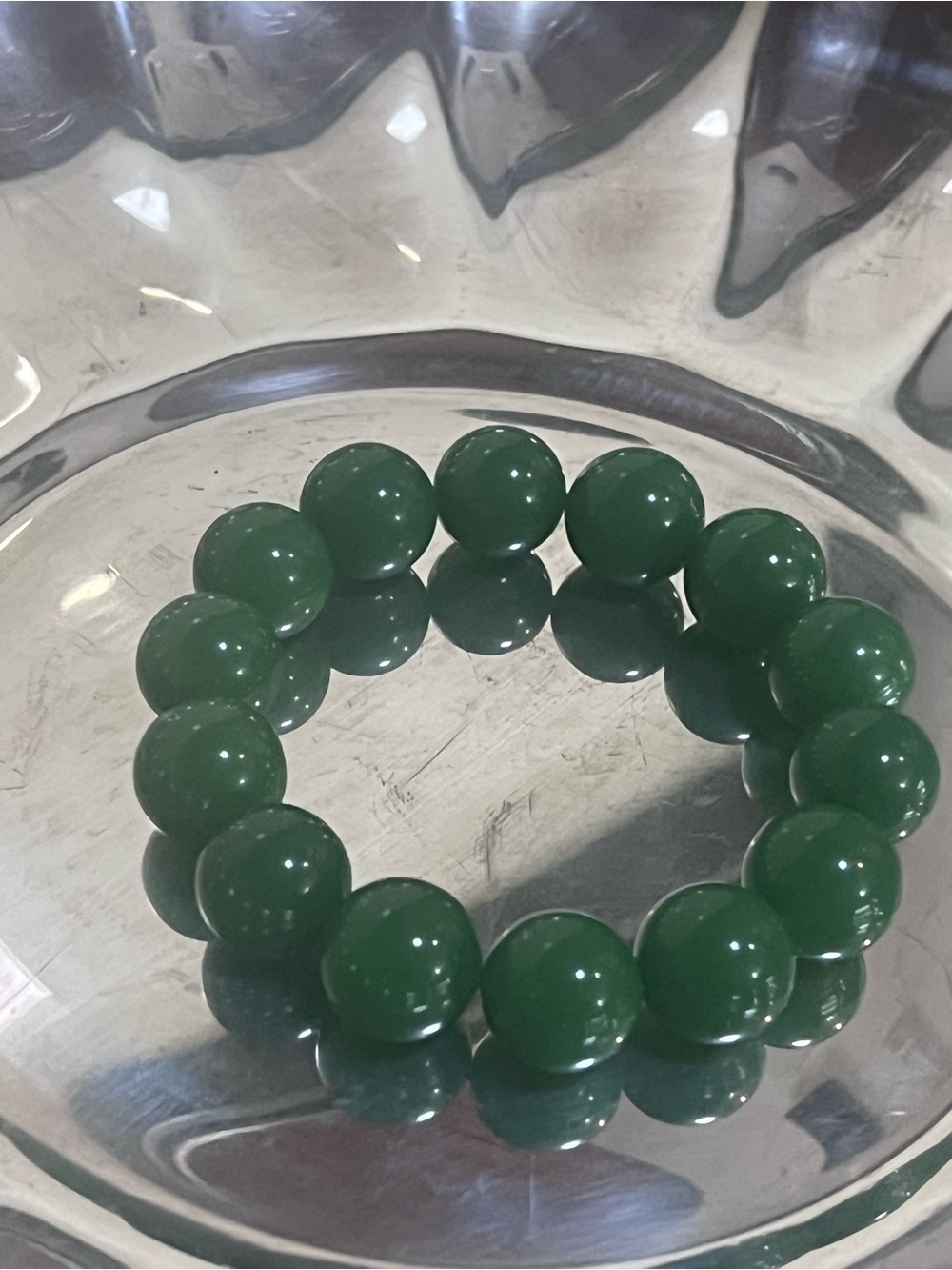 Green Jade Stretch Bracelet